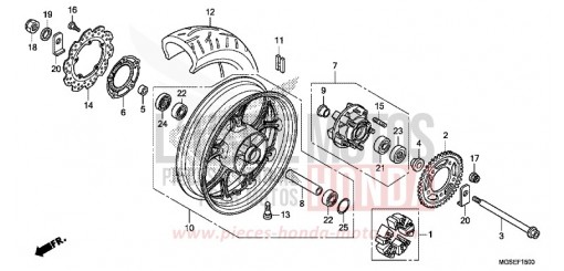 ROUE ARRIERE NC700SAC de 2012